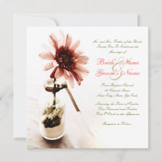 Einladung der rosa Daisy Hochzeit