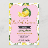 Einladung der rosa Dusche der Limonade