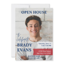 Einladung der Rot- und Navy-Foto-Graduierungsparte