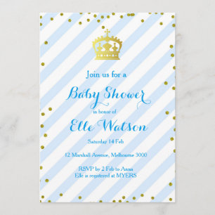 Einladung der Royal Prince Baby Dusche