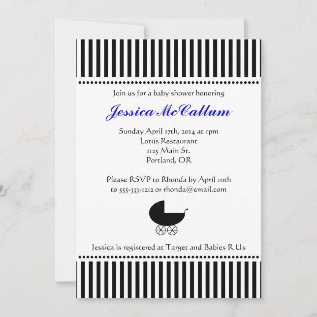 Einladung der Silhouette - Hellblau (Vorderseite)