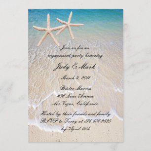 Einladung der Starfish Beach Wedding Party