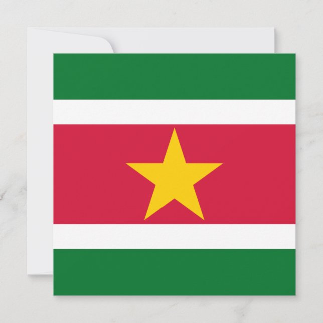 Einladung der Suriname-Flagge (Vorderseite)