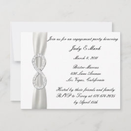 Einladung der unendlichen White Wedding-Engagement