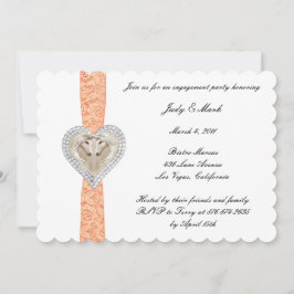 Einladung der Unicorn Orange Lace Engagement Party