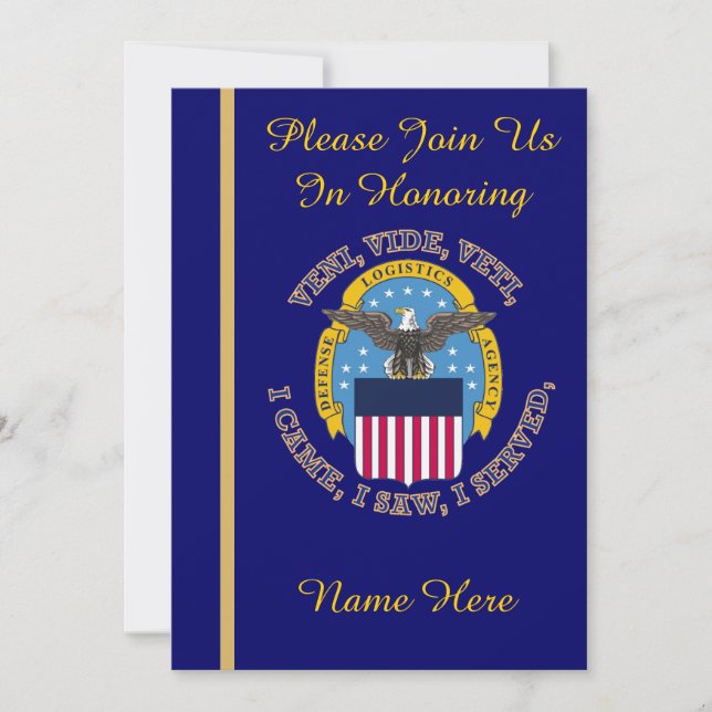 Einladung der Verteidigungslogistikagentur zur Ruh (Vorderseite)