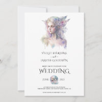 Einladung der verzauberten Fairy Woodland Hochzeit