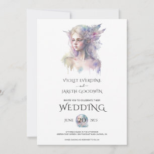 Einladung der verzauberten Fairy Woodland Hochzeit