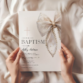 Einladung der White Bow Baptisse Girl