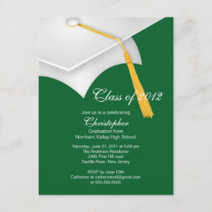 Einladung der White Green Cap Graduation Party