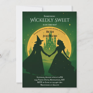 Einladung der Wicked Baby Shower | Elphaba & Glind