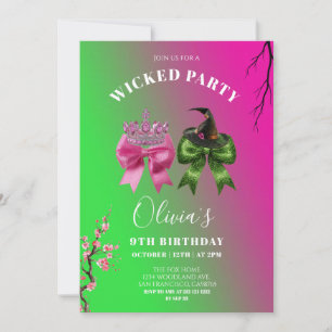 Einladung der Wicked Bow Girl Geburtstagsparty