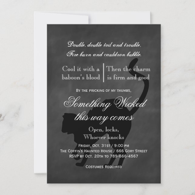 Einladung der Wickerkatze (Vorderseite)