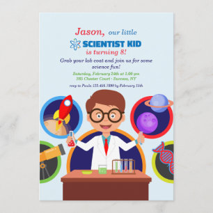 Einladung der Wissenschaftlerin Kid Birthday