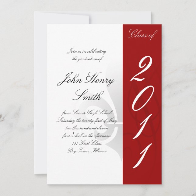 Einladung des Abschlusses (Vorderseite)