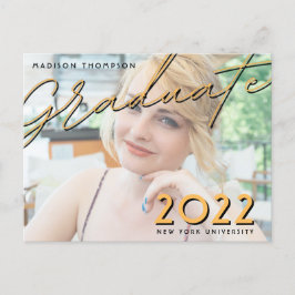 Einladung des Abschlusses für Typografie in zwei T Postkarte