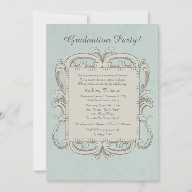 Einladung des akademischen Abschlusses (Vorderseite)