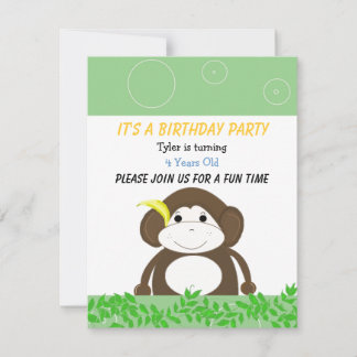 Einladung des albernen Affen zum Geburtstag