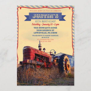 Einladung des alten Traktors