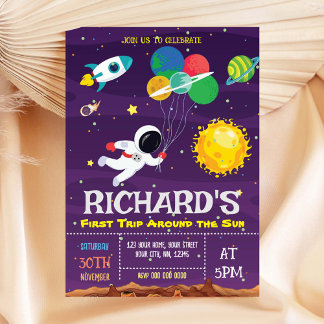 Einladung des Astronauten zum ersten Geburtstag