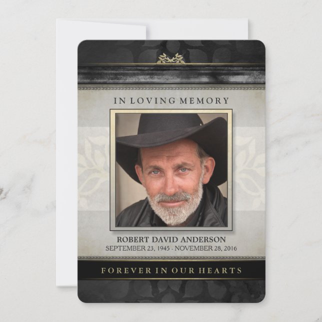 Einladung des Black Gold-Zeitgenössischen Gedenkdi (Vorderseite)