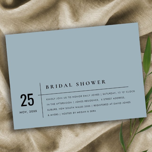 EINLADUNG DES BLAUEN-GRAUEN-BRAUTPARTY (Von Creator hochgeladen)