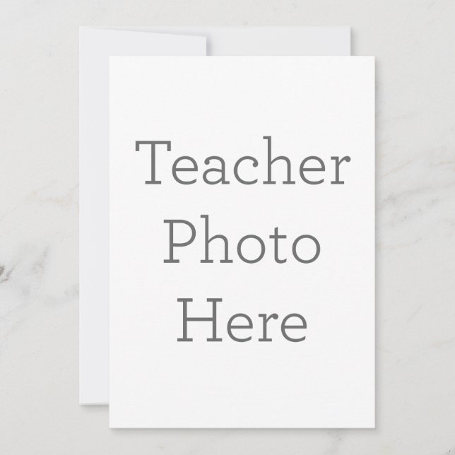 Einladung des Fotos für personalisierte Lehrer (Vorderseite)