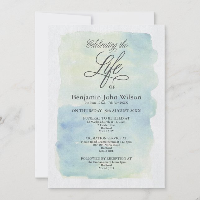 Einladung des Gedenkdienstes (Vorderseite)