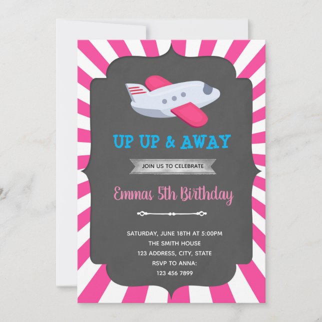 Einladung des Girl-Flugzeugs (Vorderseite)