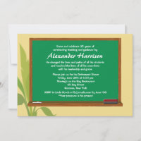 Einladung des Grüne Chalkboard-Lehrers zur Altersv