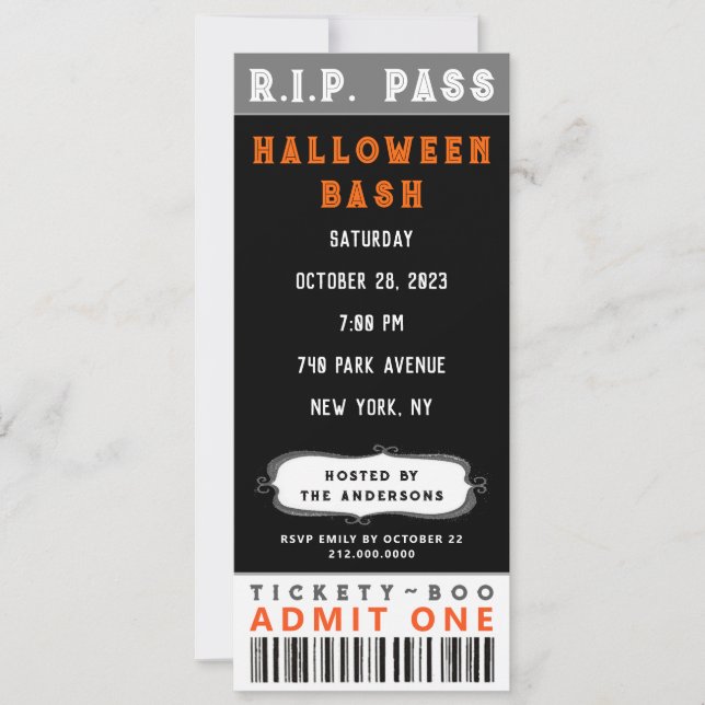 Einladung des Halloween-Party (Vorderseite)