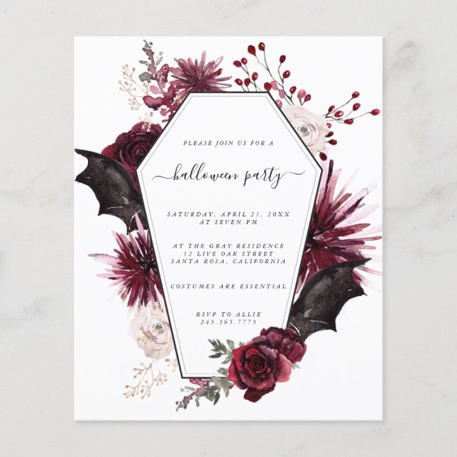 Einladung des Halloween-Party Flyer (Vorne)