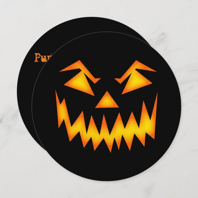 Einladung des hinteren Kürbiskreises des Jacks (Vorne/Hinten)