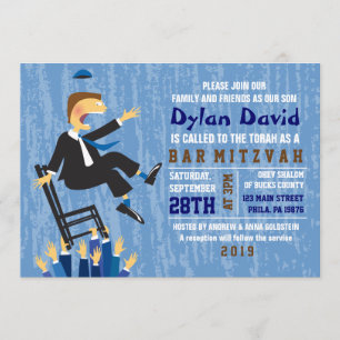 Einladung des Hora Chair Tanzes Bar Bat Mitzvah
