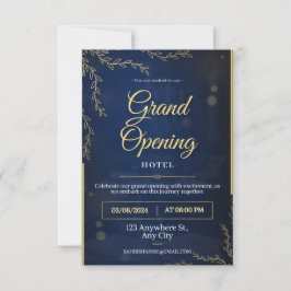 Einladung des Hotels Flat Card