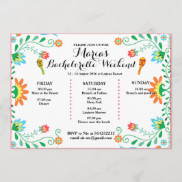 Einladung des Junggeselinnen-Abschieds Fiesta,