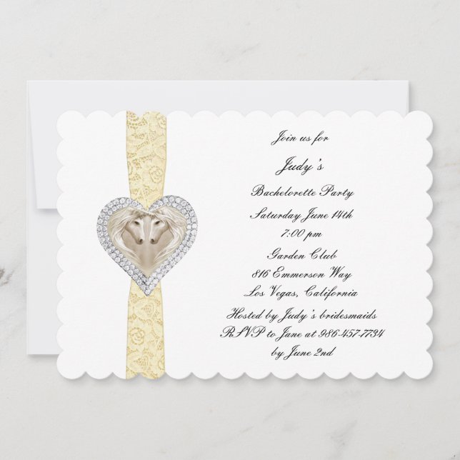 Einladung des Junggeselinnen-Abschieds Unicorn Gel (Vorderseite)