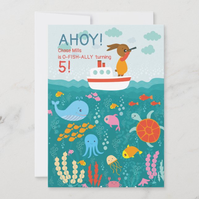 Einladung des Kaninchens Sea Voyager (Vorderseite)