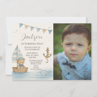 Einladung des Kapitäns zum Geburtstag mit Foto