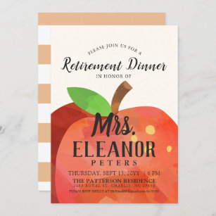 Einladung des Lehrers zum Apple-Rente-Dinner