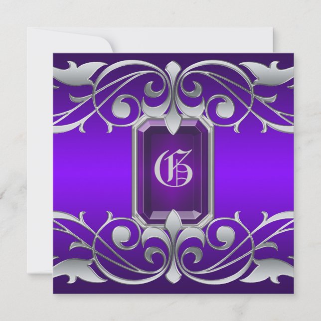 Einladung des Lila Jewel Scroll in Großherzogin (Vorderseite)