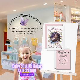 Einladung des Mädchens zum 1. Geburtstag