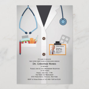 Einladung des medizinischen Fotos zur Ruhestandsre