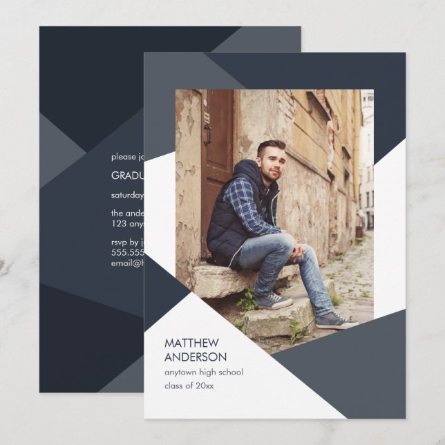 Einladung des modernen geometrischen Abschlusses (Vorne/Hinten)