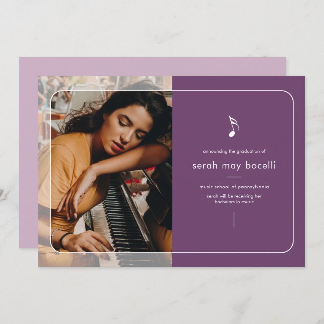 Einladung des Music Major Abschlusses (Vorne/Hinten)