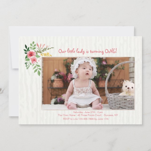 Einladung des Pink Expression Fotos (Vorderseite)