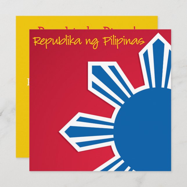 Einladung des Pinoy Philippine Independence Day (Vorne/Hinten)