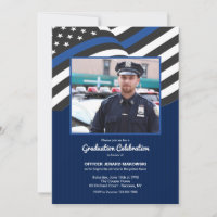 Einladung des Polizeibeamten Foto Flag Abschluss