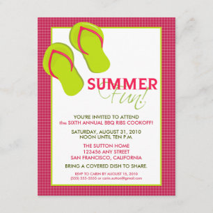 Einladung des Sommer-Spaß-Picnic/BBQ (pink)