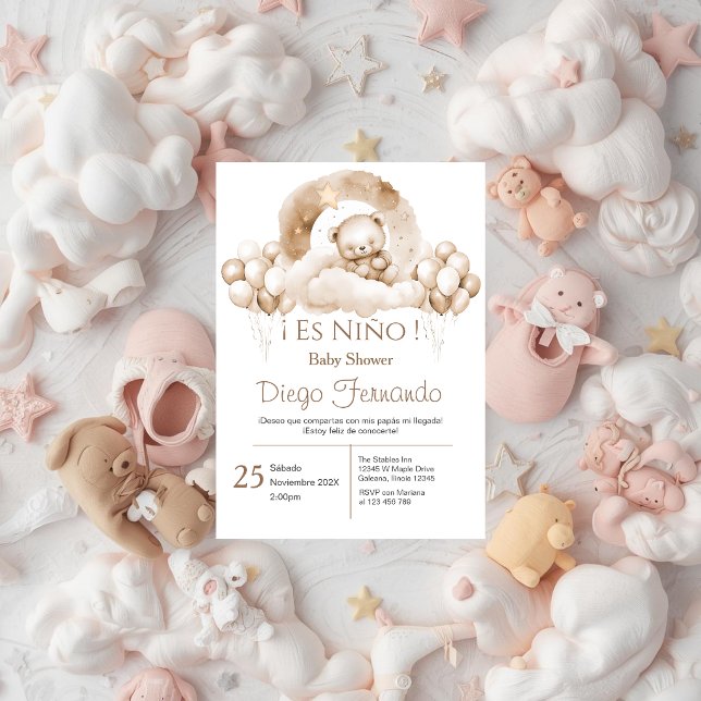 Einladung des Spanisch Baby Shower Boys (Von Creator hochgeladen)